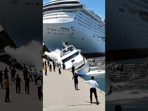 Cruise Ship Suddenly Loses Control Near the Dock โ Unexpected Turn!
