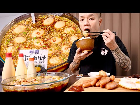 【大食い】自宅でまったり麻薬たまごを大量に作って朝に大食いする