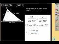Solving Triangles with the Law of Sines