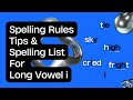 Long Vowel I Sound Patterns
