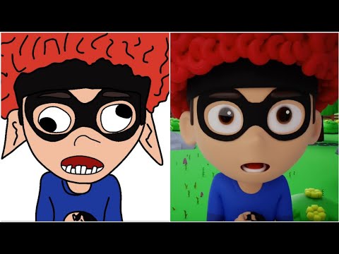 Knock Knock Knock! Who's There D Billions Songs Funny Cartoon Drawing Meme