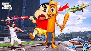 Shinchan Become Ultimate Tung Tung Sahur and Control All Brainrots in Gta 5