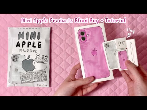 ☁️paper diy☁️ MINI APPLE PRODUCTS BLIND BAG | tutorial | ASMR | applefrog