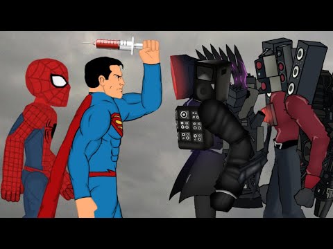 Superman vs Skibidi Toilet Funny Animation -Drawing Cartoons 2