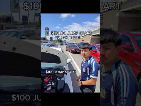 Customer needs a jumpstart in the middle of traffic. #roadsideassistance #howtostartabusiness