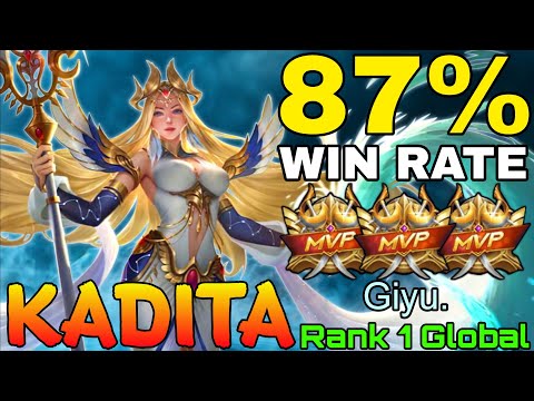 87% Win Rate Kadita Double MVP Gameplay - Top 1 Global Kadita by Giyu. - Mobile Legends