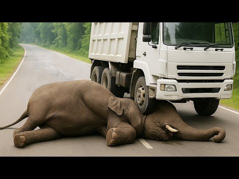 Destruction, what happens to elephants on the road.#elephantattack #elephant