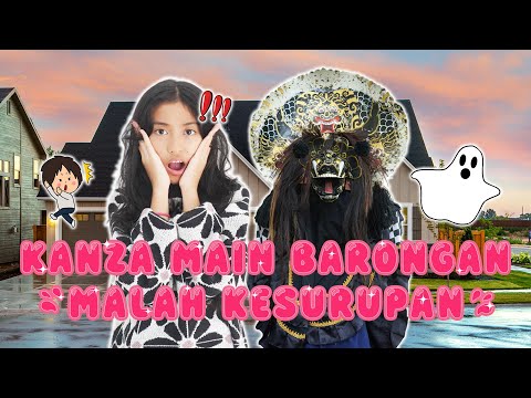 KANZA MAIN BARONGAN MALAH KESURUPAN KHODAM DEVIL 😱😱 #vloganak #lucu #barongan #gwsm #kesurupan