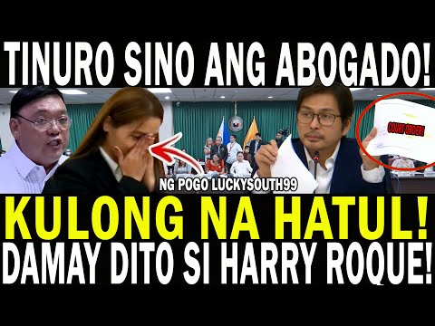 KULONG NA HATUL! GRABE TINURO SINO ANG ABOGADO! NG POGO LUCKYSOUTH99! DAMAY DITO SI HARRY ROQUE!!