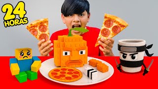 Sobreviví 24 Horas SOLO con COMIDA de Roba un Brainrot en la Vida Real!
