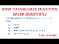Evaluating Functions and Problem Solving