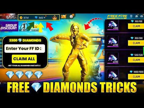 💎 3300 Free Diamonds in Free Fire Trick. How to Get Free diamond in freefire max. Free Diamond App