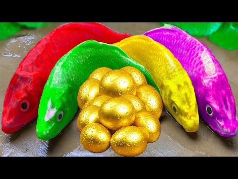 DIY LEGO FISH POND TRAP CROCODILE, COLORFUL GIANT KOI FISH, BUG FROG | STOP MOTION ASMR EXPERIMENT