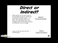 Exploring Direct and Indirect Characterization