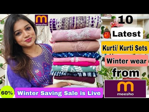 😃 Meesho Huge Kurta Sets, Kurtis, Winter wear & Dresses Haul Starting Rs.289|❤️Meesho Haul