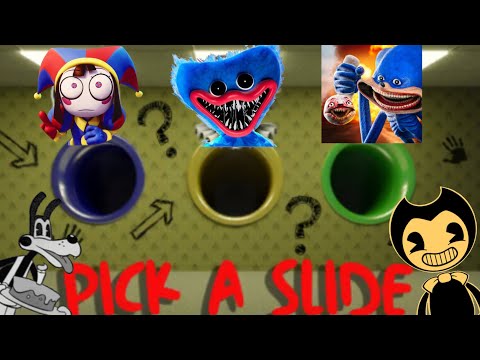 BENDY PICKS THE WRONG CREEPYPASTA SLIDE! (BATIM Roblox)