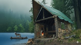 Building a Cabin by a Remote Lake #3 – Fireplace Construction