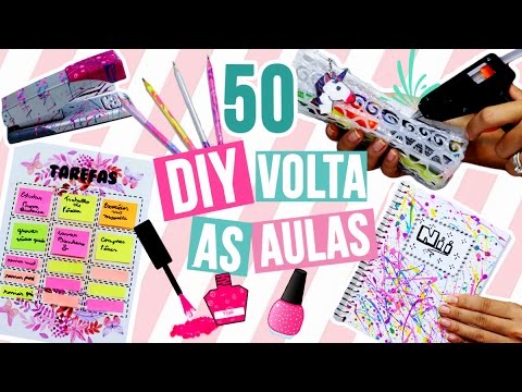 50 IDEIAS VOLTA ÀS AULAS pra você se inspirar | Estojo de cola quente, planner semanal e mais..