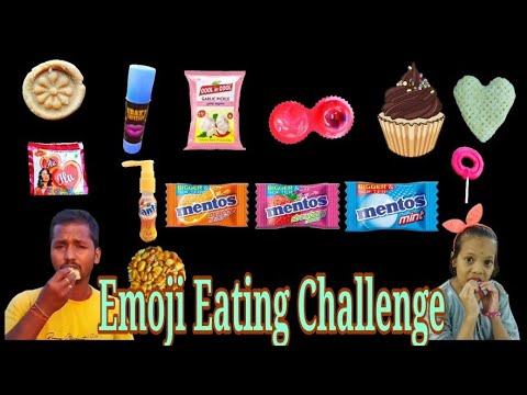 Emoji Eating Challenge💪🍬🌹🧃🍹