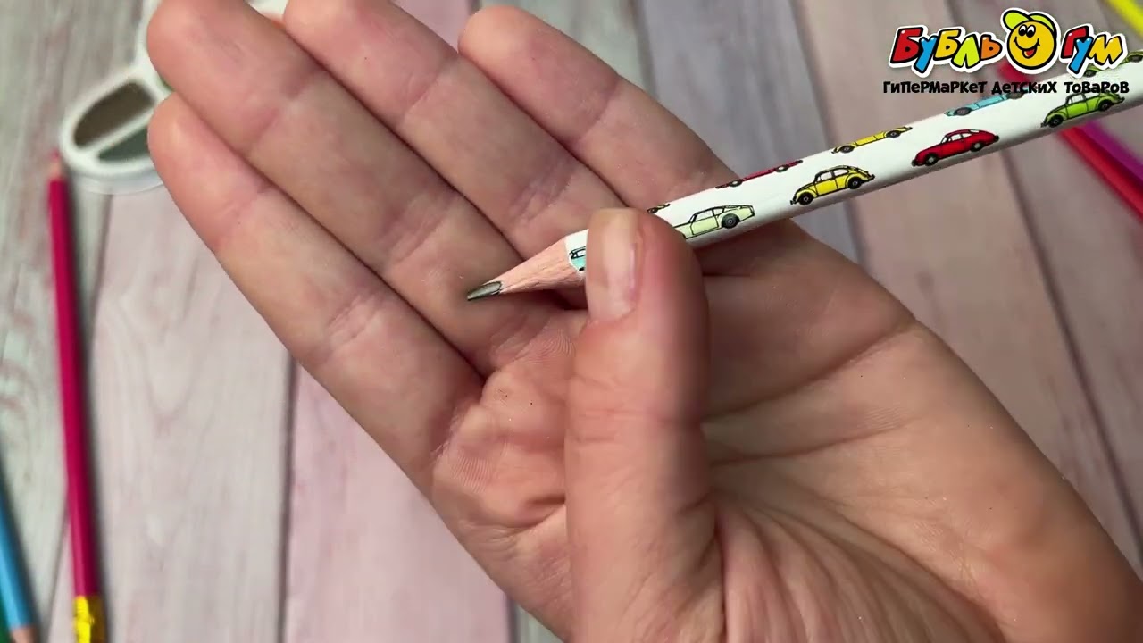 Карандаш чернографитный Многоцветные машины - видео Карандаш чернографитный Многоцветные машины - видео
