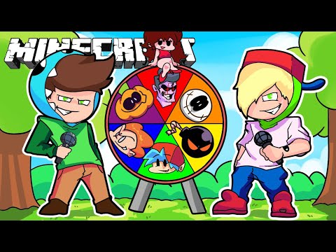 ¡RULETA de Friday Night Funkin en MINECRAFT! 😀 ¿Cual es el personaje mas fuerte?