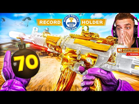 WORLD RECORD 70 KILL SOLO GAME in Warzone! 🤯 (NEW Kill Record)