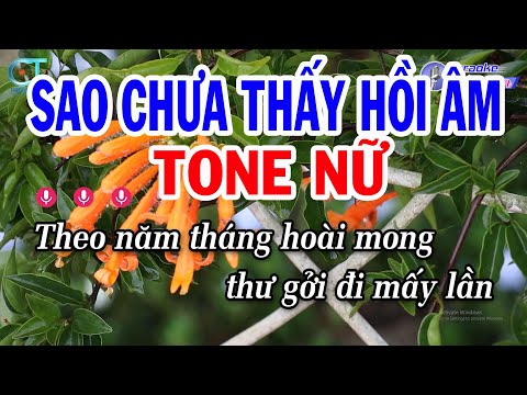 Karaoke Sao Chưa Thấy Hồi Âm Tone Nữ ( Bm ) Nhạc Sống Mới || Karaoke Đồng Sen