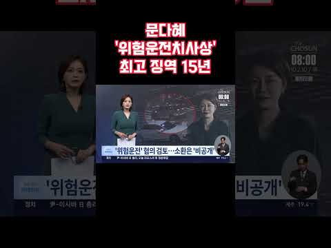 문다혜 징역 15년 "위험운전치사상"