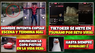 FAN DEL HOMBRE ARAÑA INTENTA IMITAR ESCENA y TERMINA MAL | TIKTOKER SE METE en TSUNAMI POR VISITAS