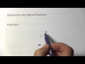 Negative Exponents and Fractions