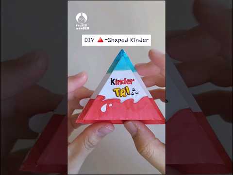 🔺️🍙DIY Triangle shaped Kinder Joy#papercraft