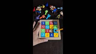 COLORFUL SLIDING NUMBER GAME CHALLENGE HUARONG DAO BRAIN GAME #SPRUNKI #MARIOBROS #PUZZLEGAME