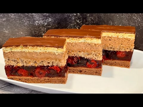 Эффектный БОЖЕСТВЕННО вкусный торт «КОРОЛЕВСКИЙ ВИШНЁВЫЙ» Нежный крем, ИДЕАЛЬНЫЙ ВКУС