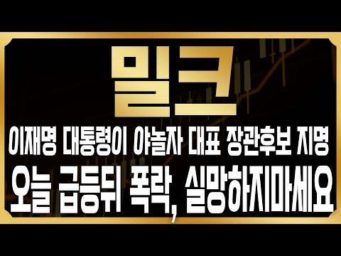 [밀크 코인전망] 야놀자 대표 문체부 장관 임명? 오늘 윗꼬리에 실망하면 안된다! #밀크코인  #밀크코인호재 #MILK