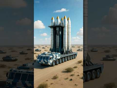 Future sci-fi missile vehicle capable of launching rockets