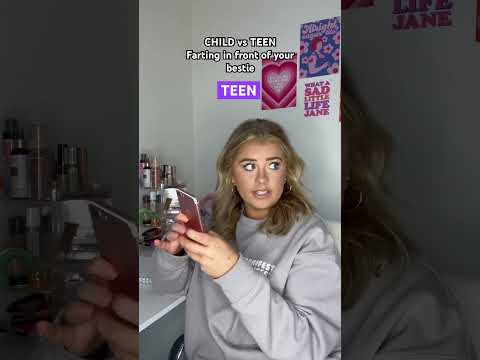 CHILD VS TEEN FARTING IN FRONT OF YOUR BESTIE?? #shorts