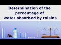 Raisin Water Absorption Experiment