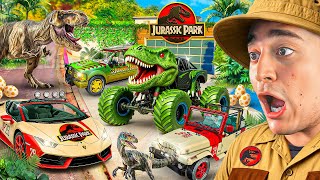 Robando Coches MILLONARIOS de Jurassic Park en GTA 5 !!🚘🦖