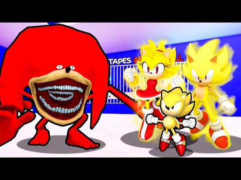 SUPER SONIC FAMILY VS SHIN KNUCKLES SONIC TAPES IN ROBLOX