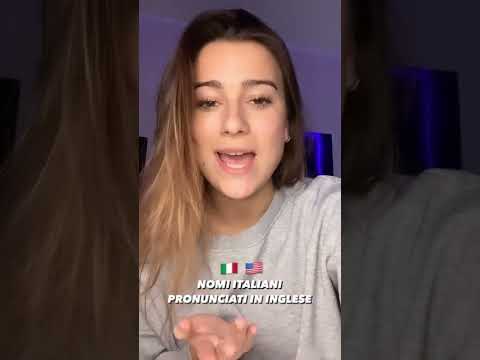 NOMI ITALIANI PRONUNCIATI IN INGLESE #shorts #inglese