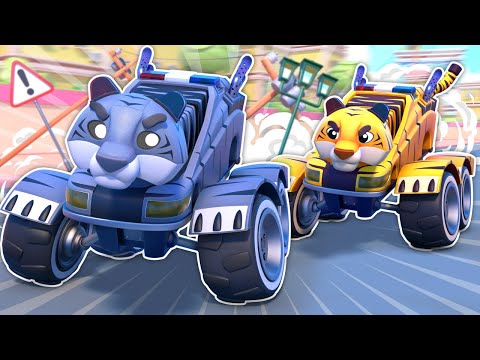 ¡GEMELO MALVADO DE TIGEARS destruye todo! ¡Equipo de Rescate, detenlo! | Super Equipo de Policía
