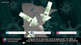 Gobernador Tim Walz, la Casa Blanca aprueba la declaración de desastre en Minnesota.