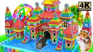 How To Make The Strongest Rainbow Holiday Villa In Minecraft Has Helicopter From Magnetic Balls