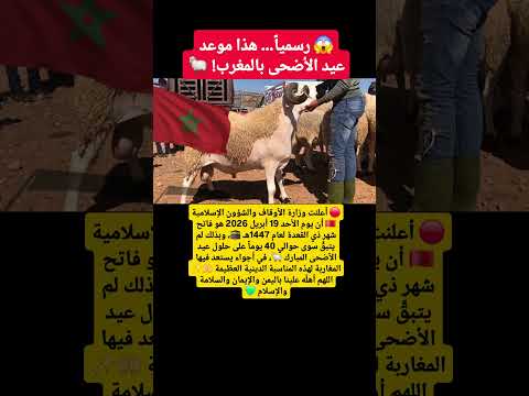 رسمياً… هذا موعد عيد الأضحى بالمغرب! 🐑🔥#المغرب #اخبار_المغرب #maroc #morocco #عيد_الاضحى