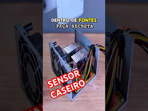 Circuito COM sensor CASEIRO! DE FONTE DE PC do LIXO🛠️|#shorts #led #tools #diy #circuit