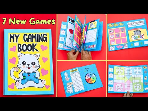 7 Paper Games in a Book/How to make Easy Gaming Book/DIY Cute & Funny Paper Games/Paper Game Book