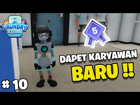 Menyelesaikan MISI RANK 4 demi KARYAWAN BARU - Laundry Store Simulator - Part 10