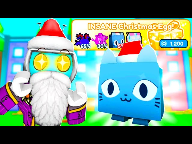 Hatching A Huge Festive Cat My First Try In Roblox Pet Simulator X