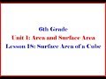 Cube Properties and Surface Area