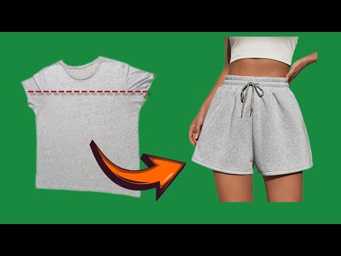 💥How to turn a T-shirt into stylish shorts quickly and easily!!